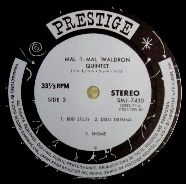 Mal Waldron Quintet - Mal-1 (Vinyl, LP, Album, Reissue, Stereo)