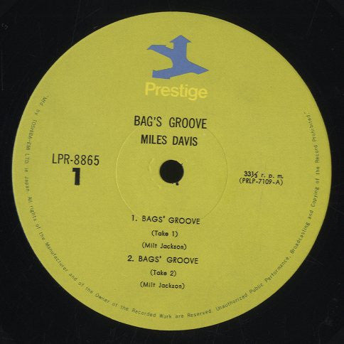 Miles Davis - Bags Groove (Vinyl, LP, Album, Reissue, Mono)