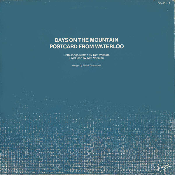 Tom Verlaine - Days On The Mountain (Vinyl, 12", 45 RPM, Single, Stereo) Very Good Plus (VG+) / Very Good Plus (VG+)