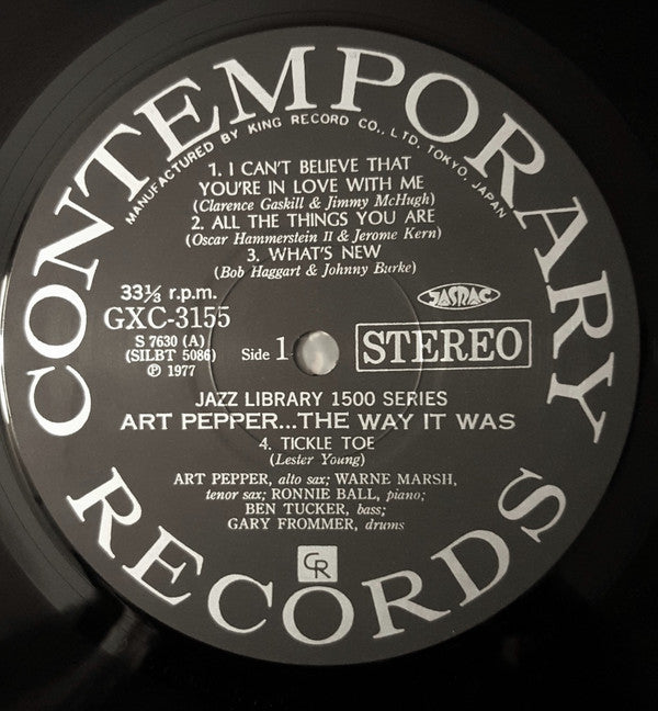 Art Pepper - ...The Way It Was! (Vinyl, LP, Album, Reissue, Stereo)