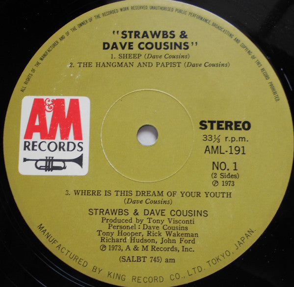 Strawbs - Strawbs & Dave Cousins (Vinyl, LP, Compilation) Very Good Plus (VG+) / Very Good Plus (VG+)