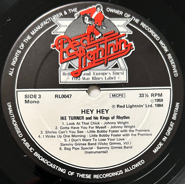 Ike Turner's Kings Of Rhythm - Hey Hey (2xVinyl, LP, Compilation, Mono) Very Good Plus (VG+) / Good Plus (G+)