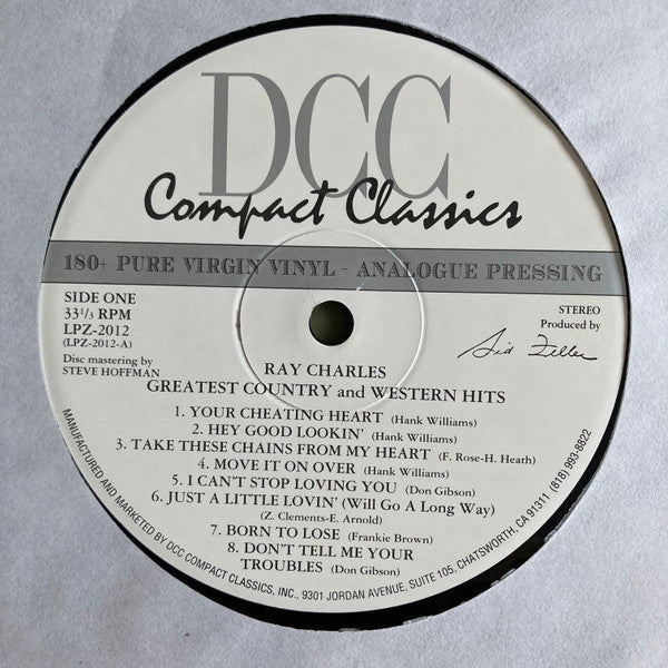Ray Charles - Greatest Country & Western Hits (Vinyl, LP, Compilation, Limited Edition, Numbered, Remastered) Mint (M) / Mint (M)