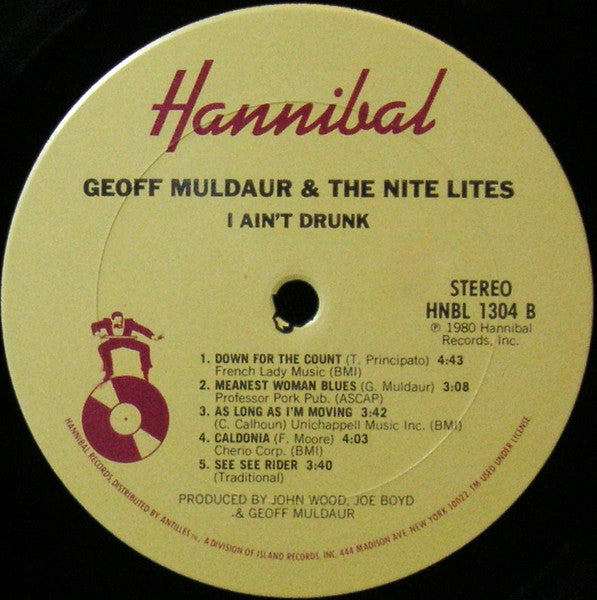 Geoff Muldaur - I Ain't Drunk (Vinyl, LP, Album, Stereo) Very Good (VG) / Very Good (VG)