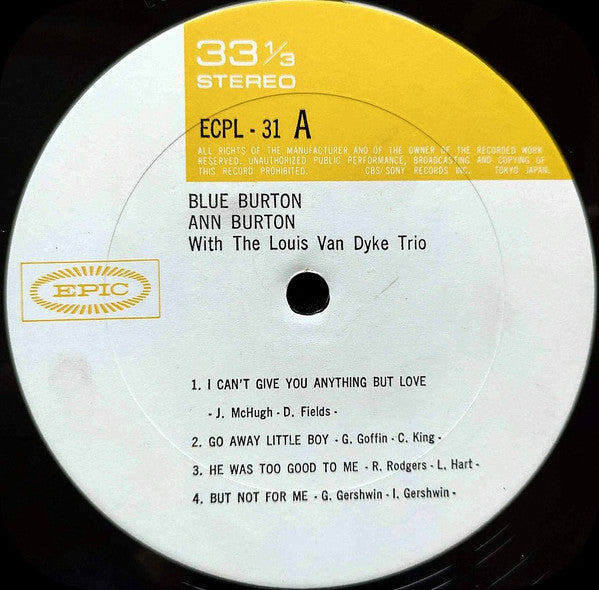 Ann Burton - Blue Burton (Vinyl, LP, Album, Reissue)
