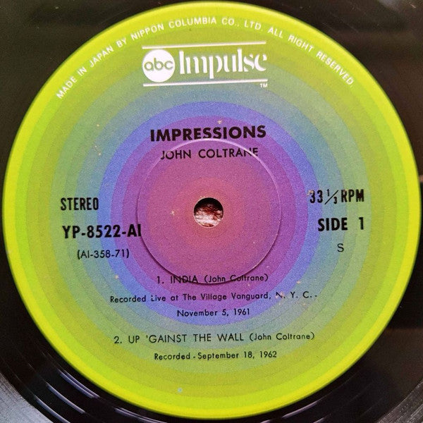 John Coltrane - Impressions (Vinyl, LP, Album, Reissue, Stereo)