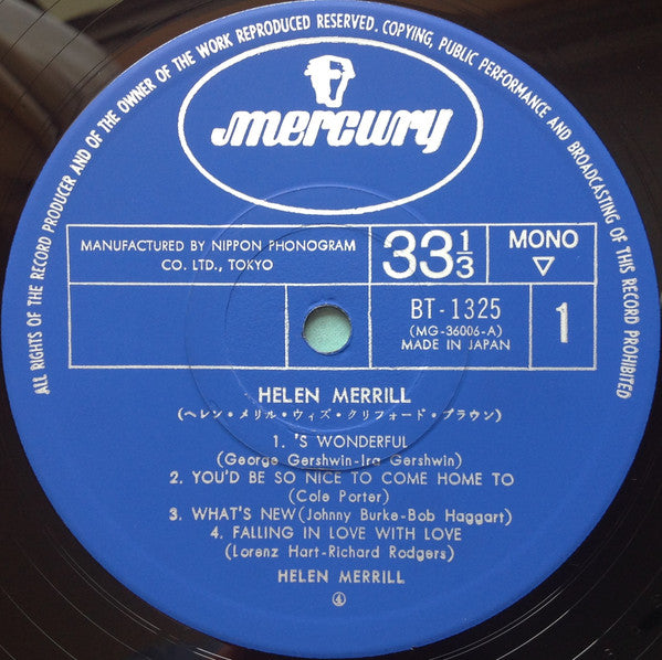 Helen Merrill - Helen Merrill = ヘレン・メリル・ウィズ・クリフォード・ブラウン (Vinyl, LP,...