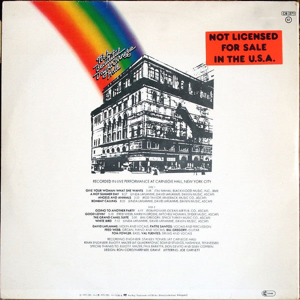 It's A Beautiful Day - At Carnegie Hall (Vinyl, LP, Album, Reissue) Very Good Plus (VG+) / Good Plus (G+)
