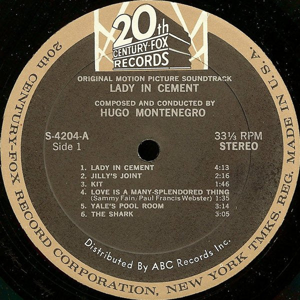 Hugo Montenegro - Lady In Cement (Original Motion Picture Soundtrack Album) (Vinyl, LP, Album, Stereo) Very Good Plus (VG+) / Good (G)