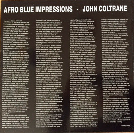John Coltrane - Afro Blue Impressions (2xVinyl, LP, Album, Limited Edition, Stereo) Near Mint (NM or M-) / Very Good Plus (VG+)