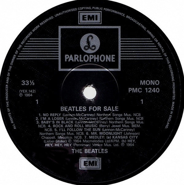 The Beatles - Beatles For Sale (Vinyl, LP, Album, Reissue, Remastered, Mono) Near Mint (NM or M-) / Very Good Plus (VG+)