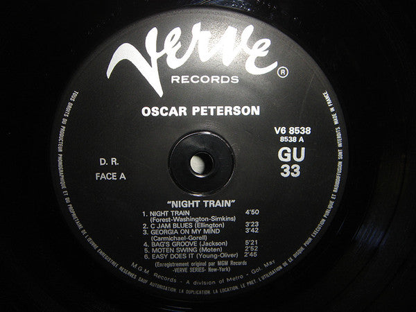 The Oscar Peterson Trio - Night Train (Vinyl, LP, Album, Reissue) Very Good Plus (VG+) / Very Good (VG)