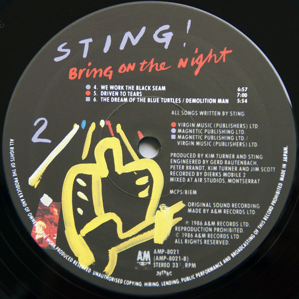 Sting - Bring On The Night (Vinyl, LP, Album, Stereo)