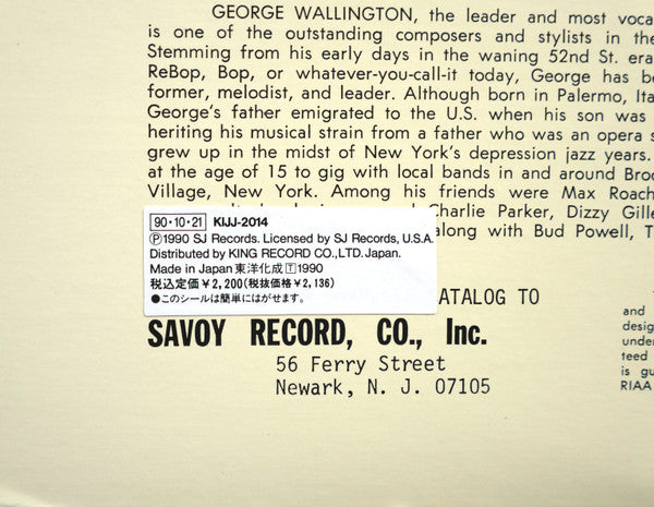 George Wallington Quintet - Jazz At Hotchkiss (Vinyl, LP, Album, Re...