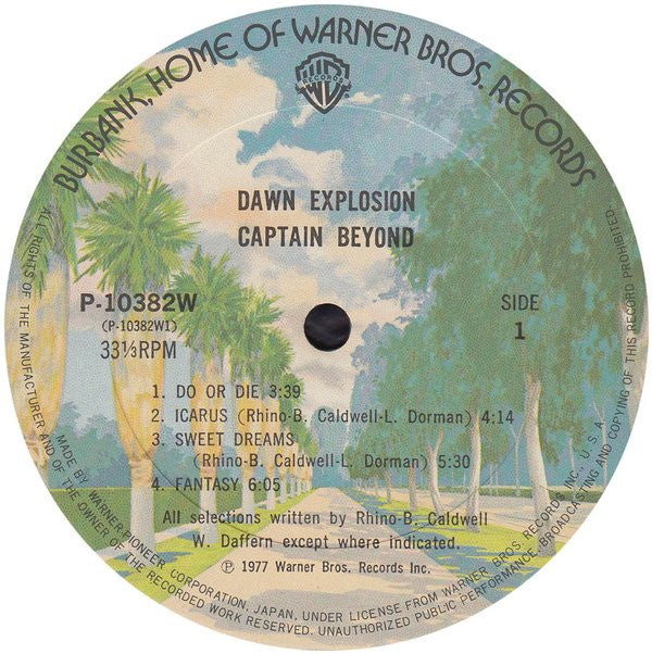 Captain Beyond - Dawn Explosion (Vinyl, LP, Album) Near Mint (NM or M-) / Very Good Plus (VG+)