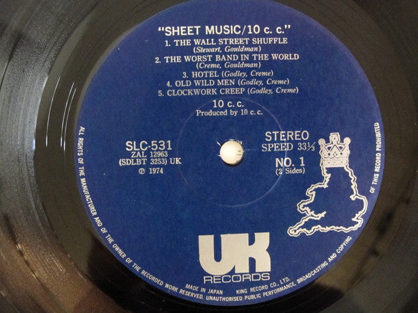 10cc - Sheet Music (Vinyl, LP, Album)