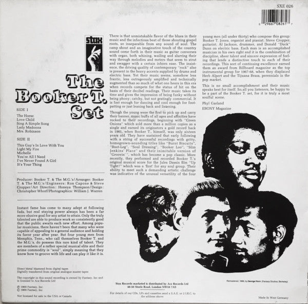 Booker T & The MG's - The Booker T. Set (Vinyl, LP, Album, Reissue,...