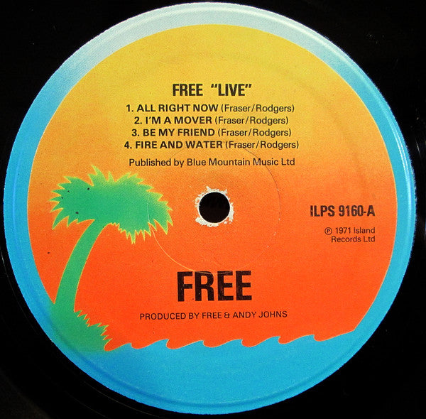 Free - Free Live (Vinyl, LP, Album, Reissue) Very Good (VG) / Good Plus (G+)