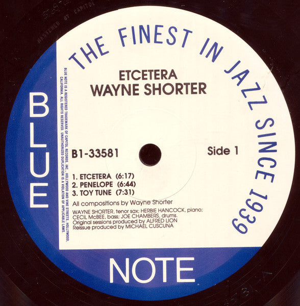 Wayne Shorter - Etcetera (Vinyl, LP, Album, Limited Edition, Reissue, Remastered) Near Mint (NM or M-) / Very Good Plus (VG+)