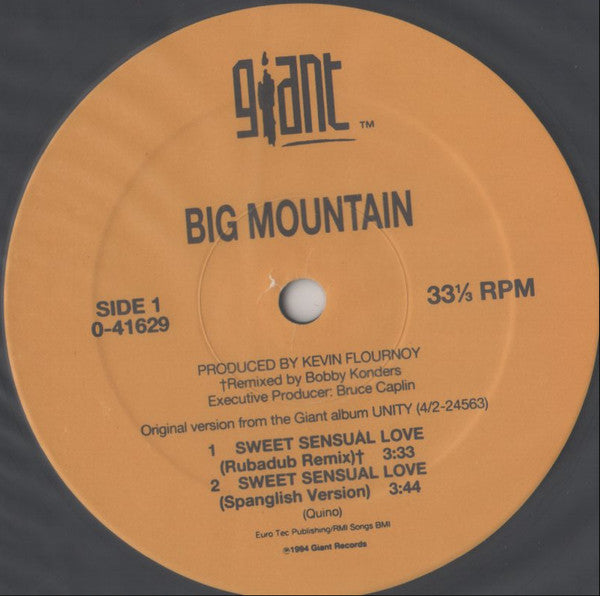 Big Mountain - Sweet Sensual Love (Vinyl, 12", 33 ⅓ RPM) Very Good Plus (VG+) / Very Good (VG)