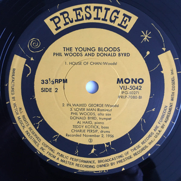 Phil Woods - The Young Bloods (Vinyl, LP, Album, Mono, Reissue) Very Good Plus (VG+) / Very Good Plus (VG+)