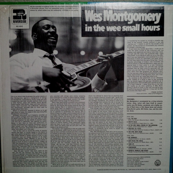 Wes Montgomery - In The Wee Small Hours (Vinyl, LP, Album, Reissue) Good Plus (G+) / Very Good (VG)