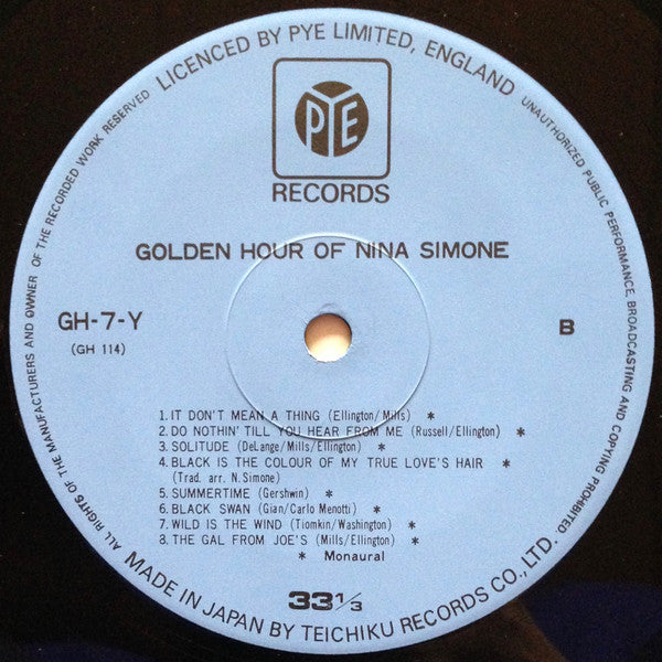 Nina Simone - Golden Hour Of Nina Simone (Vinyl, LP, Compilation) Very Good Plus (VG+) / Very Good Plus (VG+)
