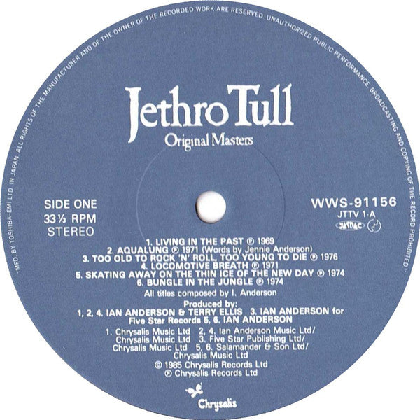 Jethro Tull - Original Masters (Vinyl, LP, Compilation) Near Mint (NM or M-) / Very Good Plus (VG+)