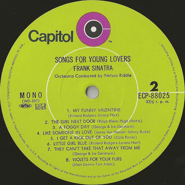 Frank Sinatra - Swing Easy! And Songs For Young Lovers (Vinyl, LP, Compilation, Mono) Very Good Plus (VG+) / Very Good (VG)