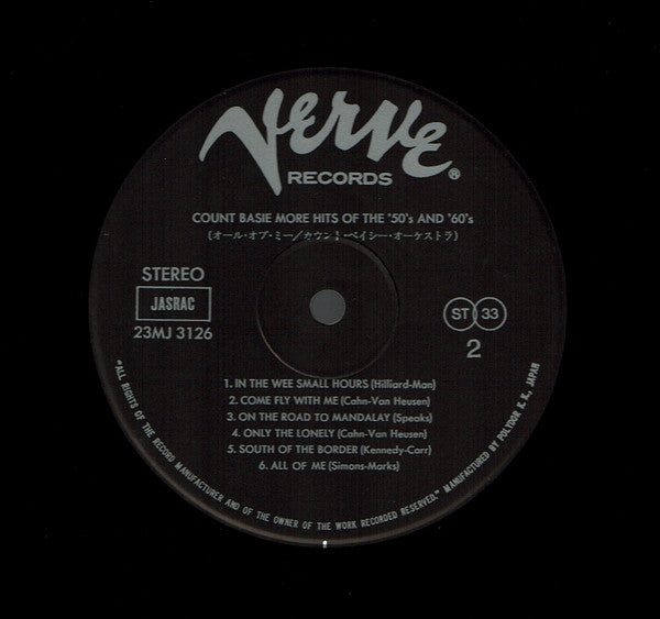 Count Basie - More Hits Of The '50's And '60's (Vinyl, LP, Album, Reissue) Very Good Plus (VG+) / Very Good (VG)