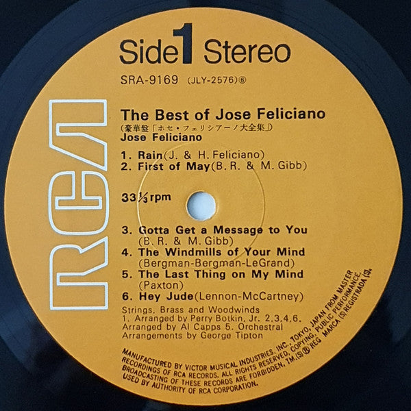 José Feliciano - The Best Of José Feliciano (Vinyl, LP, Compilation)