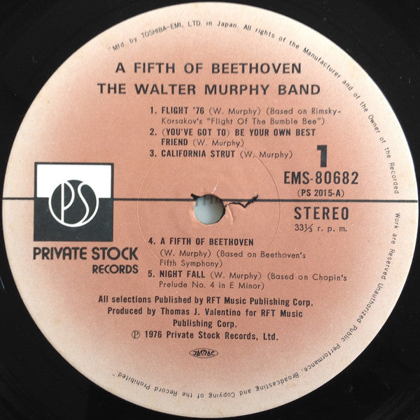 Walter Murphy & The Big Apple Band - A Fifth Of Beethoven (Vinyl, LP, Album, Stereo) Very Good Plus (VG+) / Very Good Plus (VG+)