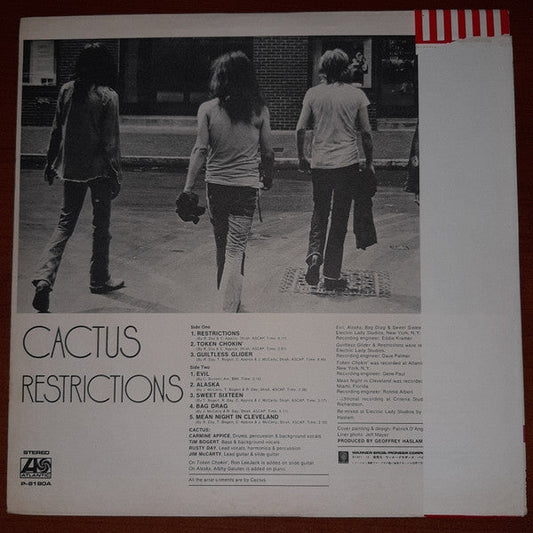 Cactus (3) - Restrictions (Vinyl, LP, Album) Very Good Plus (VG+) / Fair (F)