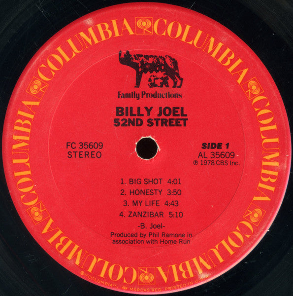 Billy Joel - 52nd Street (Vinyl, LP, Album, Stereo) Good Plus (G+) / Good Plus (G+)