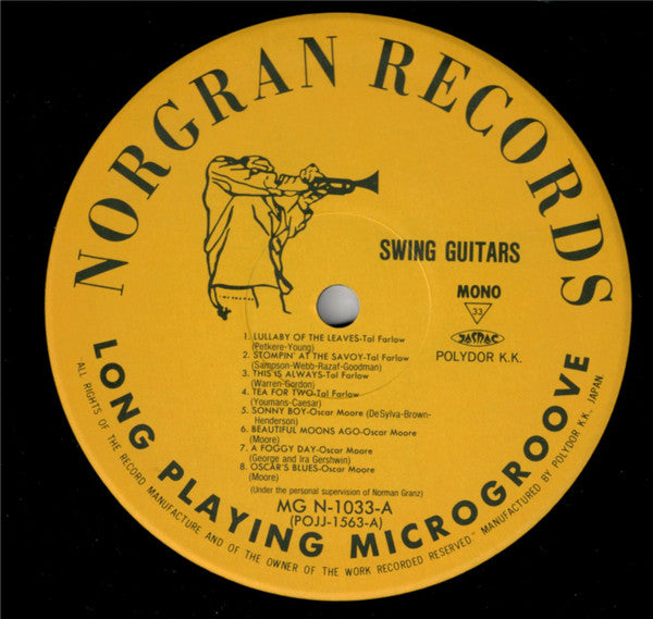 Oscar Moore - Swing Guitars (Vinyl, LP, Album, Compilation, Reissue, Mono) Very Good Plus (VG+) / Very Good Plus (VG+)