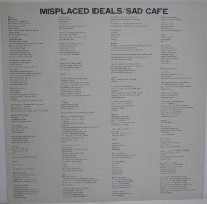 Sad Café - Misplaced Ideals (Vinyl, LP, Album) Very Good (VG) / Very Good (VG)