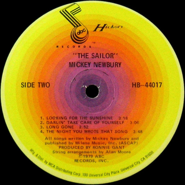 Mickey Newbury - The Sailor (Vinyl, LP, Album) Very Good Plus (VG+) / Very Good (VG)