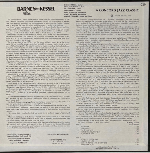 Barney Kessel - Barney Plays Kessel & Friends (Vinyl, LP, Album) Very Good Plus (VG+) / Very Good Plus (VG+)