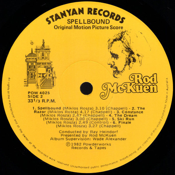 Miklós Rózsa - Spellbound (Original Motion Picture Score) (Vinyl, LP, Album) Near Mint (NM or M-) / Very Good Plus (VG+)
