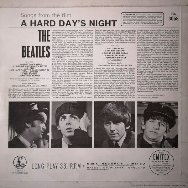 The Beatles - A Hard Day's Night (Vinyl, LP, Album, Reissue, Repress, Stereo) Good Plus (G+) / Good Plus (G+)