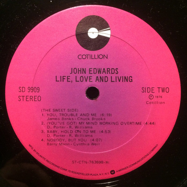 John Edwards (3) - Life, Love And Living (Vinyl, LP, Album) Very Good (VG) / Very Good (VG)