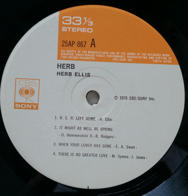 Herb Ellis - Herb (Vinyl, LP, Album) Very Good Plus (VG+) / Very Good Plus (VG+)