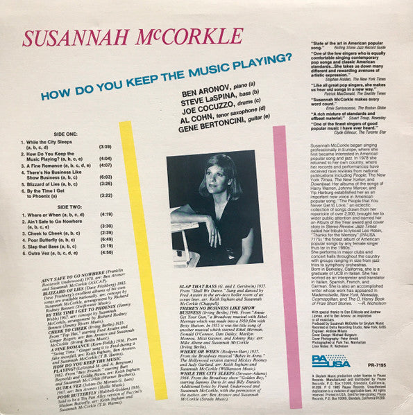 Susannah McCorkle - How Do You Keep The Music Playing? (Vinyl, LP, Album) Very Good (VG) / Very Good (VG)