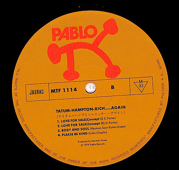 Art Tatum - . . . Again! - The Tatum Group Masterpieces (Vinyl, LP, Album, Mono) Very Good Plus (VG+) / Very Good Plus (VG+)