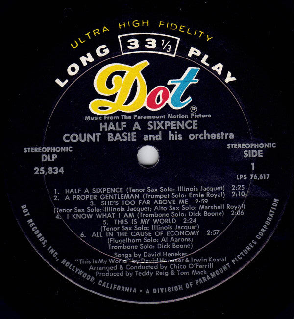 Count Basie - Half A Sixpence (Vinyl, LP, Stereo) Very Good (VG) / Good Plus (G+)