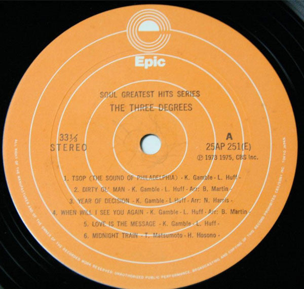 The Three Degrees - Soul Greatest Hits Series (Vinyl, LP, Compilation) Very Good Plus (VG+) / Very Good (VG)