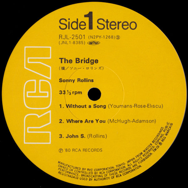 Sonny Rollins - The Bridge (Vinyl, LP, Album, Reissue, Stereo)
