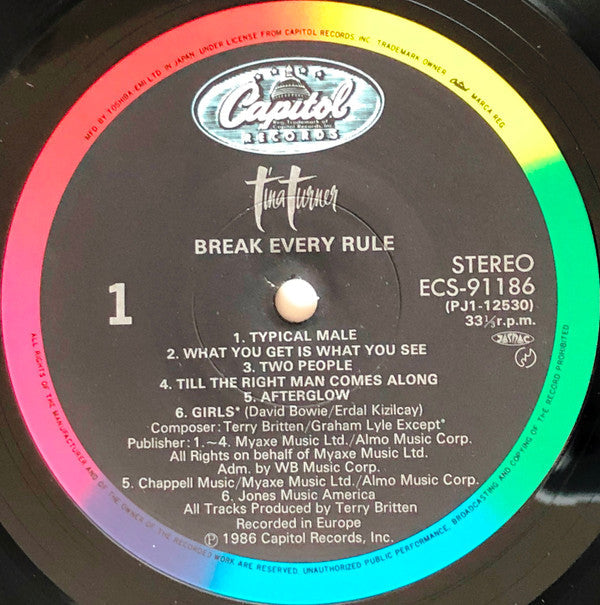 Tina Turner - Break Every Rule (Vinyl, LP, Album)