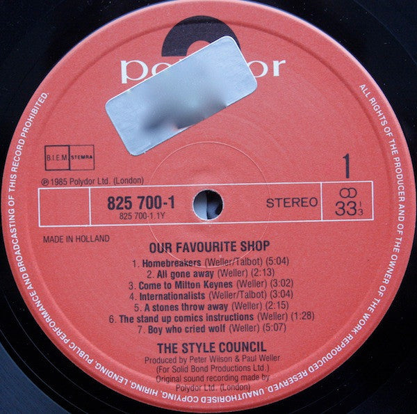 The Style Council - Our Favourite Shop (Vinyl, LP, Album)