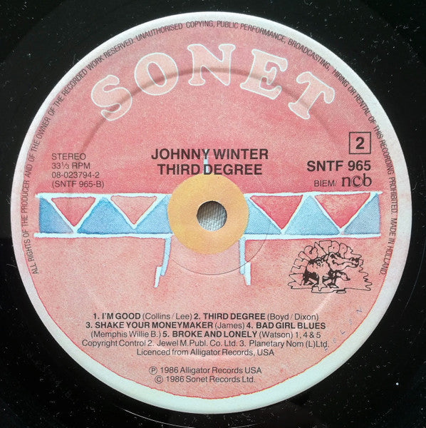 Johnny Winter - 3rd Degree (Vinyl, LP, Album) Good Plus (G+) / No Cover